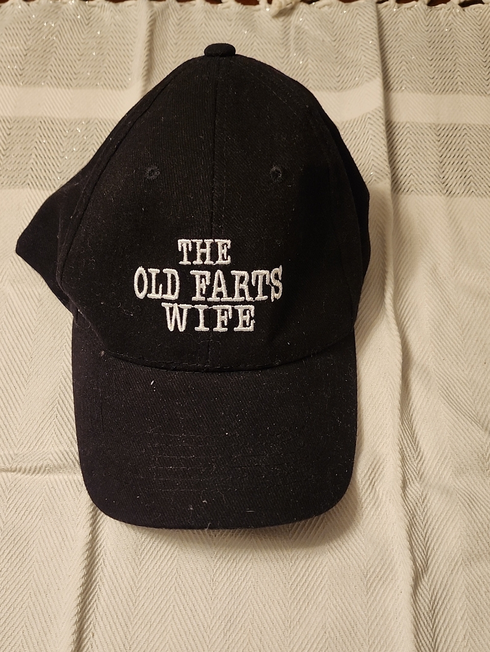 Black 'The Old Farts Wife' Embroidered Baseball Cap